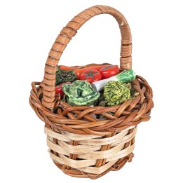 Cesta de mimbre con verduras surtidas Ø 5