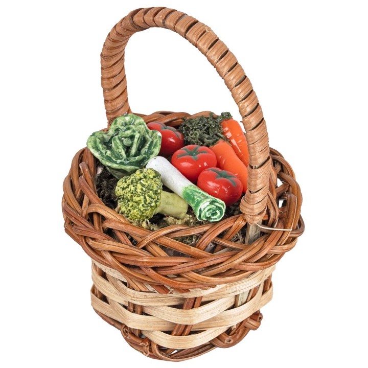 Cesto in vimini con verdure assortite Ø 5