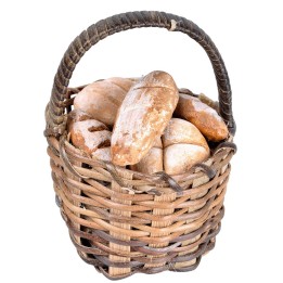 Cesto in vimini con pane Ø 5,5 cm