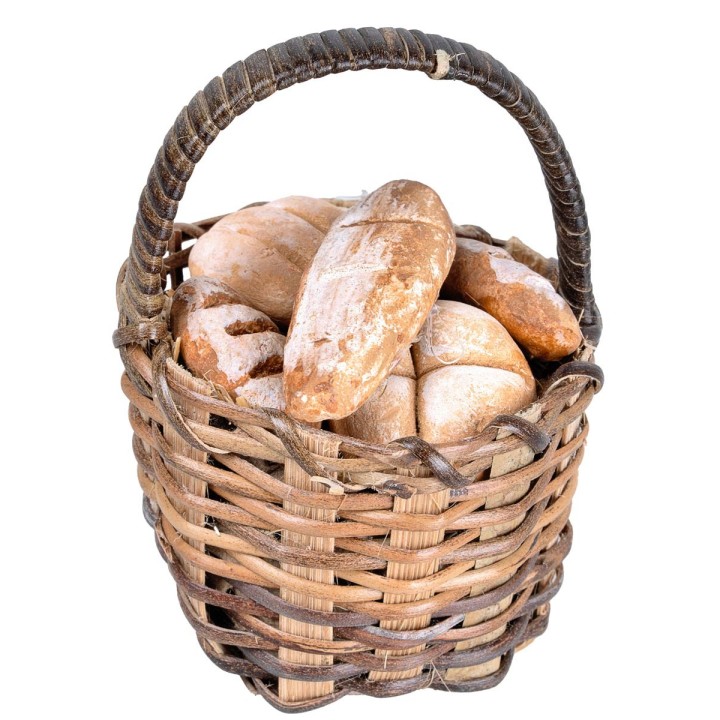 Cesto in vimini con pane Ø 5,5 cm
