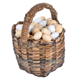 Cesta de mimbre con huevos Ø 5,5 cm