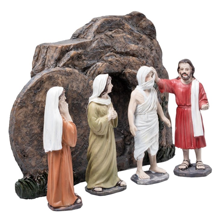 Resurrection of Lazarus 10 cm in resin Easter statues