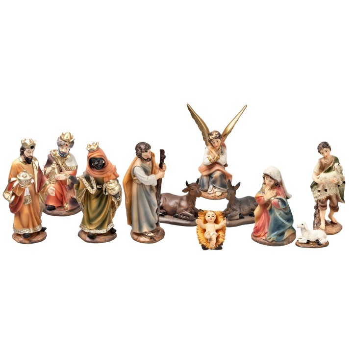 Set Natività 11 soggetti cm 9 per presepe