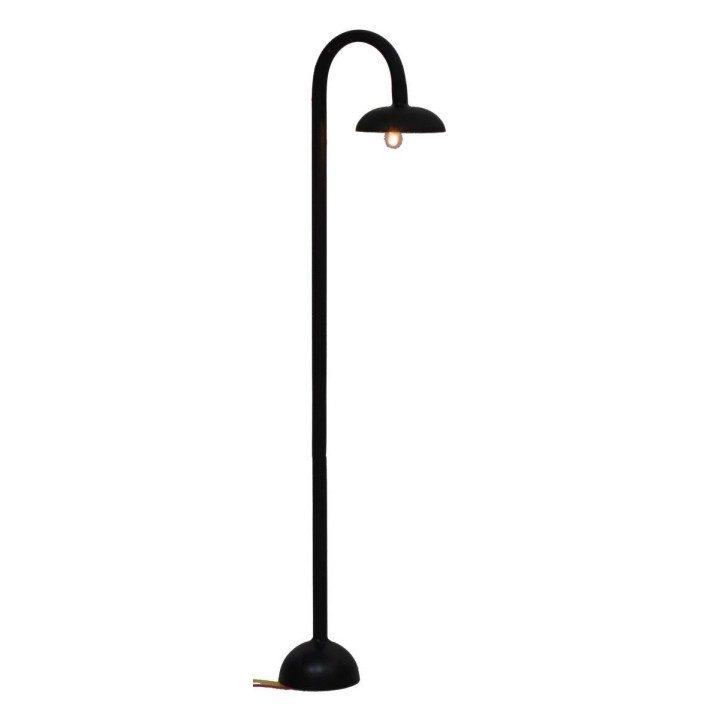 Lampione a terra curvo 20,5 cm con luce 12 Volt