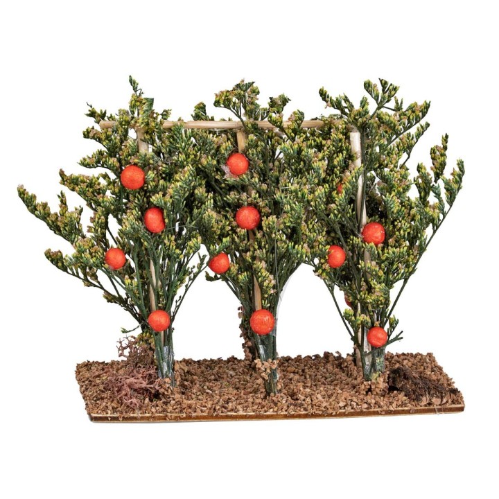 Árboles de tomate con soporte de madera cm 12x5x11 h