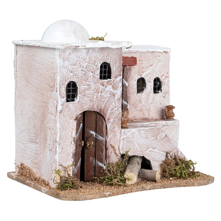 Arab house 2 floors with dome roof and stairs cm 19x13.5x17 h