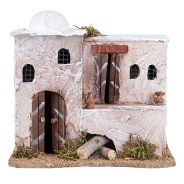 Arab house 2 floors with dome roof and stairs cm 19x13.5x17 h