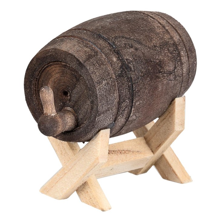 Botte in legno su supporto cm 6x4x5 h