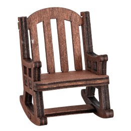 Mecedora de madera para belén, dimensiones 4x5x5 h.