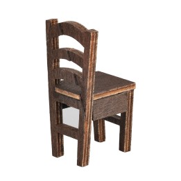 Wooden chair cm 2x2.5x5 h for figurines 9/10 cm