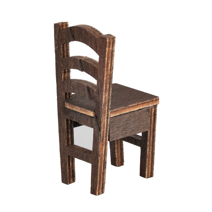 Silla de madera cm 2x2,5x5 h para figuritas de 9/10 cm