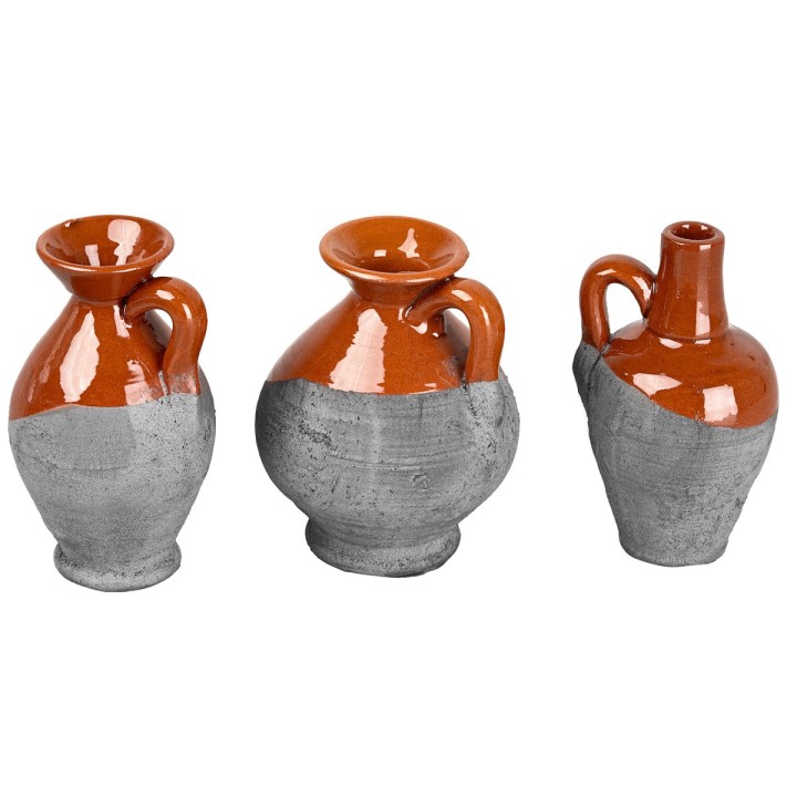 Set 3 anfore in terracotta altezza cm 7 h