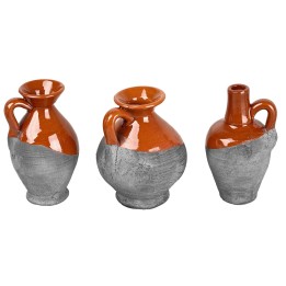 Set 3 anfore in terracotta altezza cm 7 h