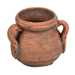 Ánfora de terracota con tres asas Ø 2,5x2,3 cm