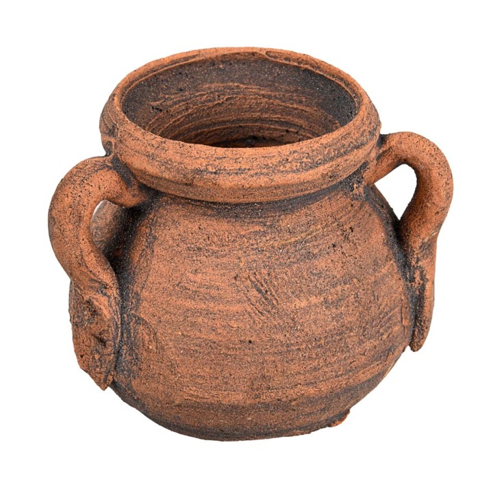 Anfora in terracotta con tre manici Ø 2,5x2,3 cm