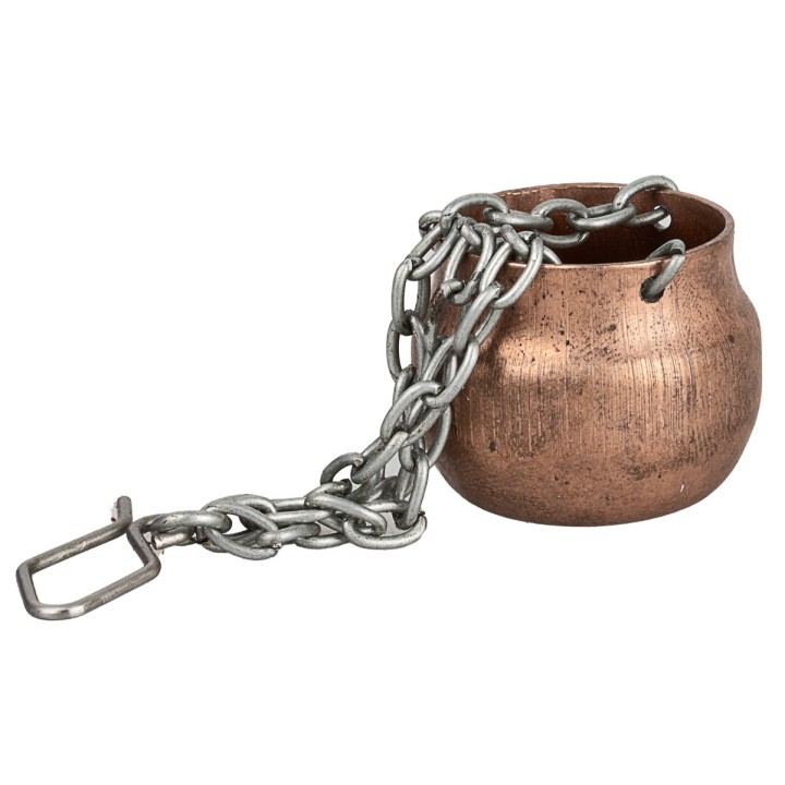 Copper pot with chain 10 cm Ø2.7x2.2 h
