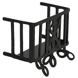 Ringhiera con balcone nero in metallo cm 6,3x3x3 h