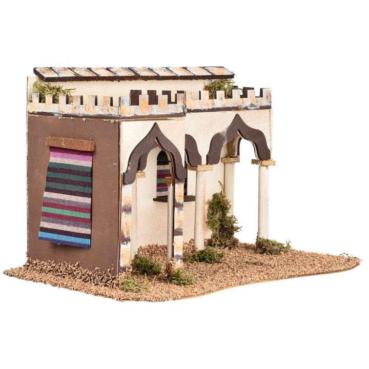 Palazzo arabo con colonne e archi cm 28x19,5x19 h