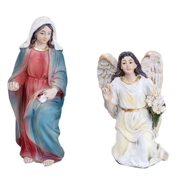 Annunciazione alla Vergine Maria in resina – Serie 10 cm statue