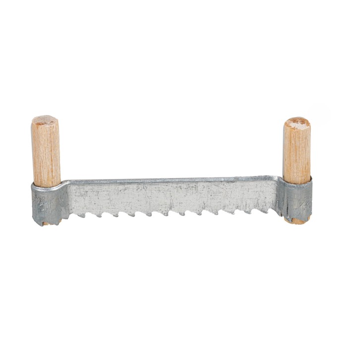 Double-handled saw with wooden handles cm 4x0.4x1.5 h