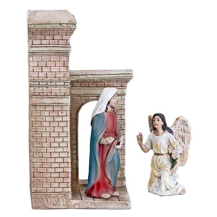 Anunciación a la Virgen María en resina – Serie 10 cm estatuas