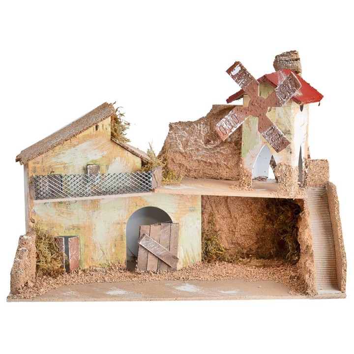 Presepe di campagna cm 33x18x22 h