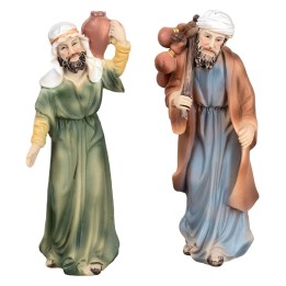 Set due uomini arabi in resina 10 cm