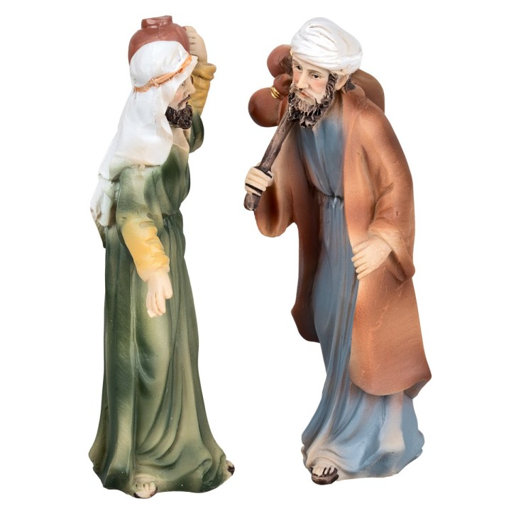 Set due uomini arabi in resina 10 cm