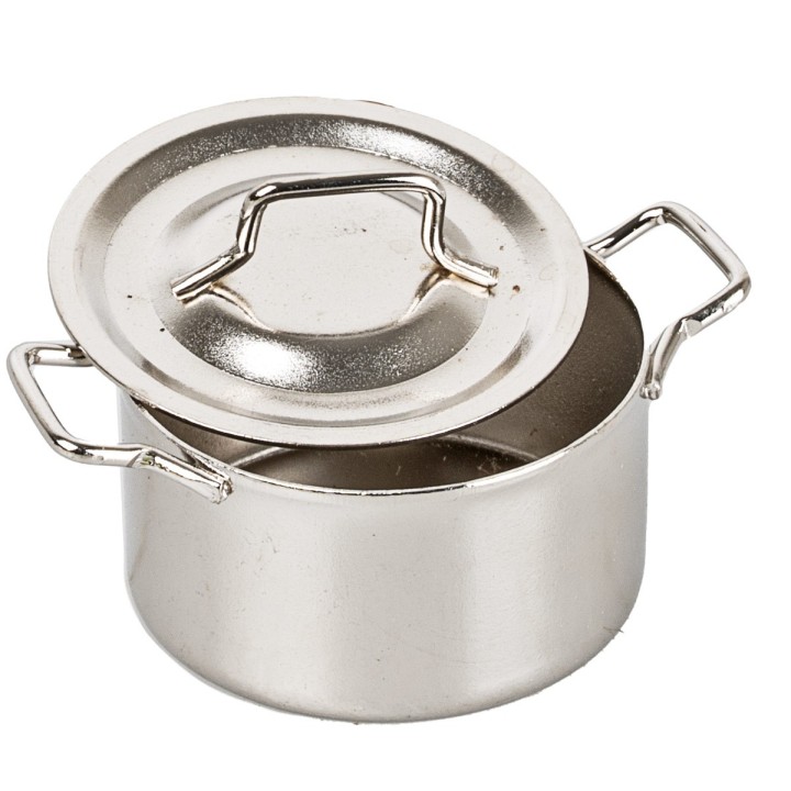 Metal pot with lid 2.7 Ø