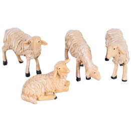 Set of 4 resin sheep for nativity scene series 21-25cm