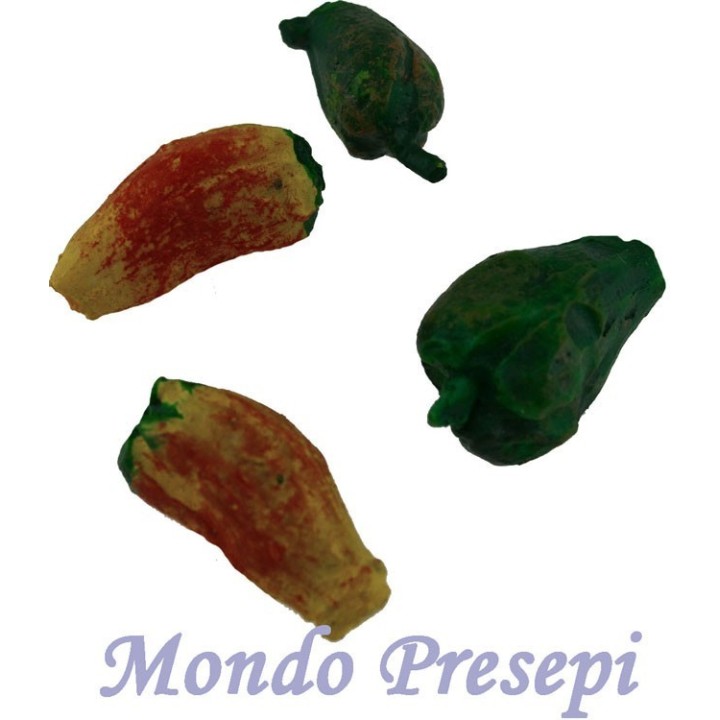 Set of 4 bell peppers, assorted