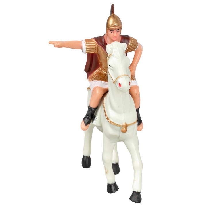 Soldato romano a cavallo cm 11h