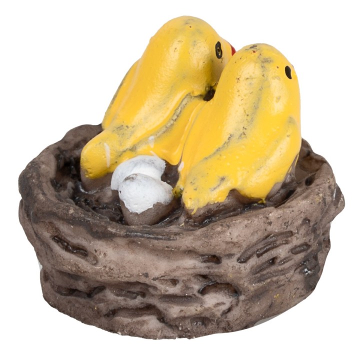Nido con due uccelli 1,5 cm