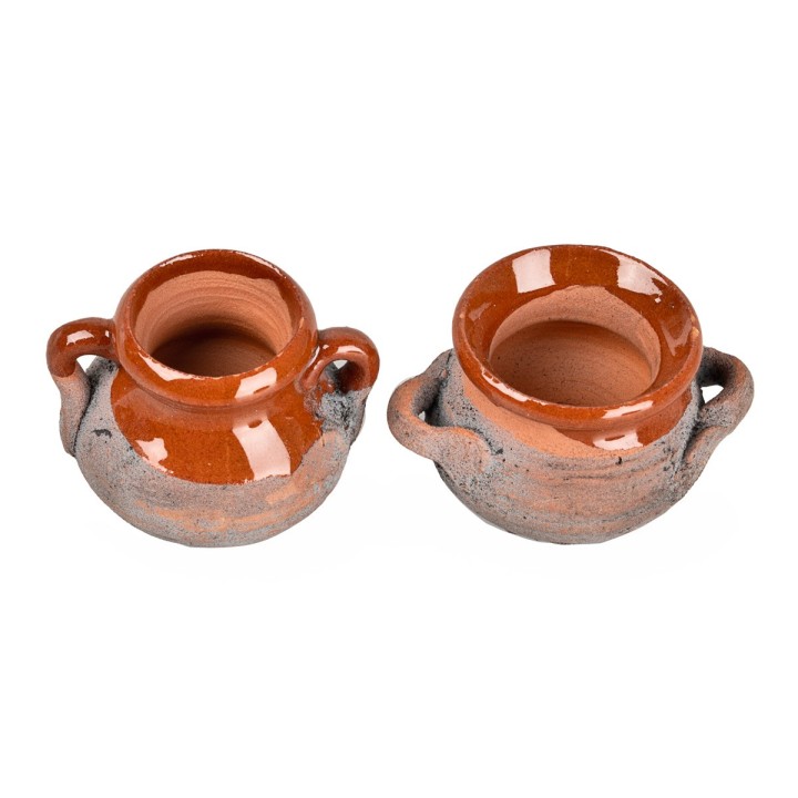 Set 2 pentole in terracotta smaltata 2,2cm