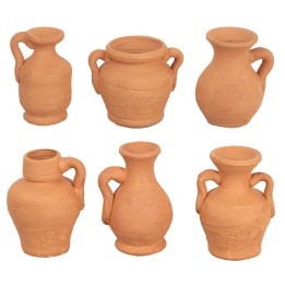 Set of 6 terracotta amphorae 3.3 cm