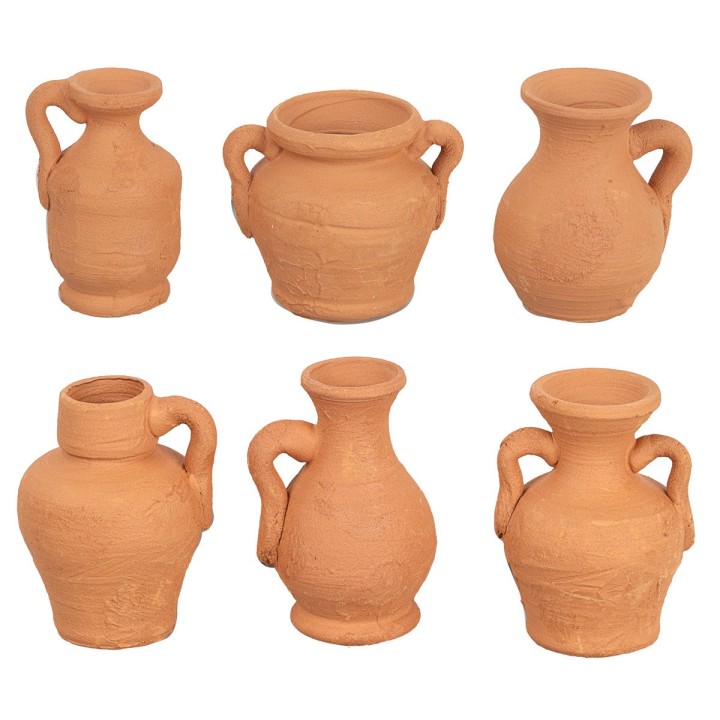 Set 6 ánforas de terracota cm 3,3