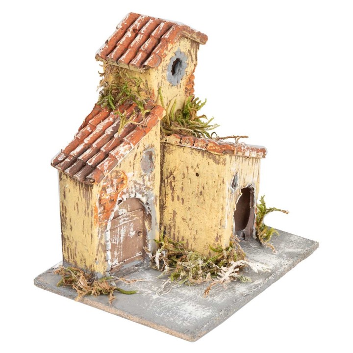 Resin house for nativity scene h 9.8x8x10.5 cm
