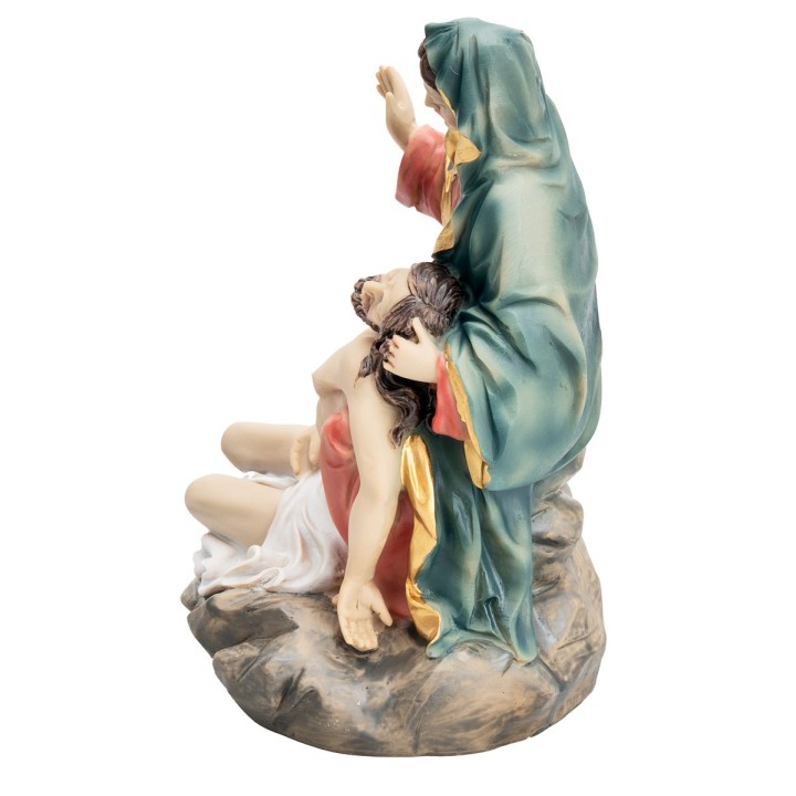 Piedad con María y Jesús serie 17 cm en resina