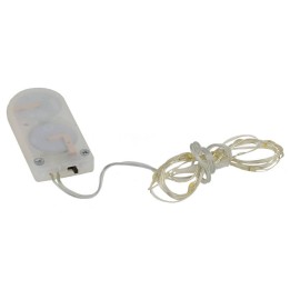 10 Micro led bianco caldo con pile incluse