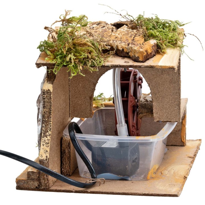 Mulino ad acqua funzionante cm 19,5x15,5x14 h