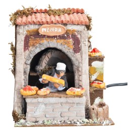 Pizzaiolo 10 cm in movimento con luce funzionante