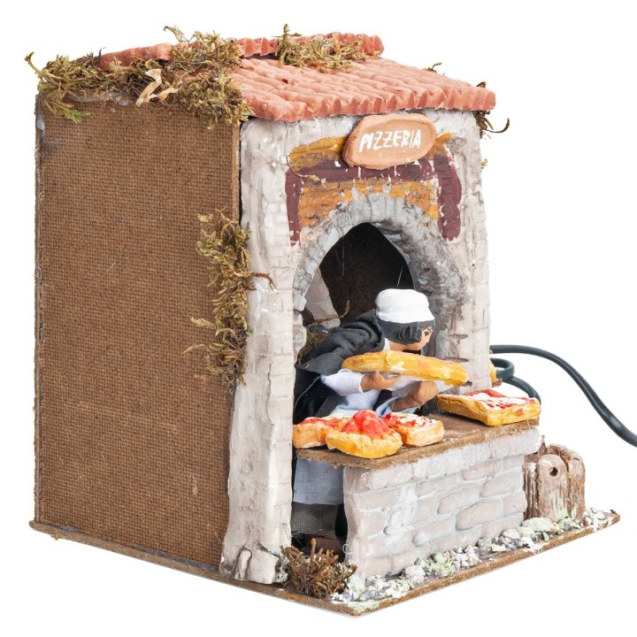 Pizzaiolo 10 cm in movimento con luce funzionante