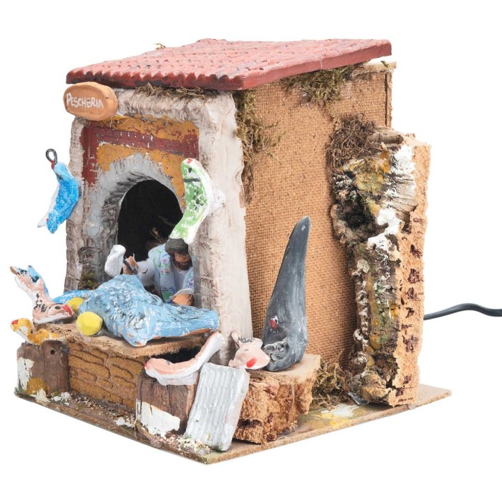 Fishmonger 10 cm animated with working light