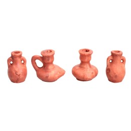 Set of 4 terracotta amphorae 4 cm