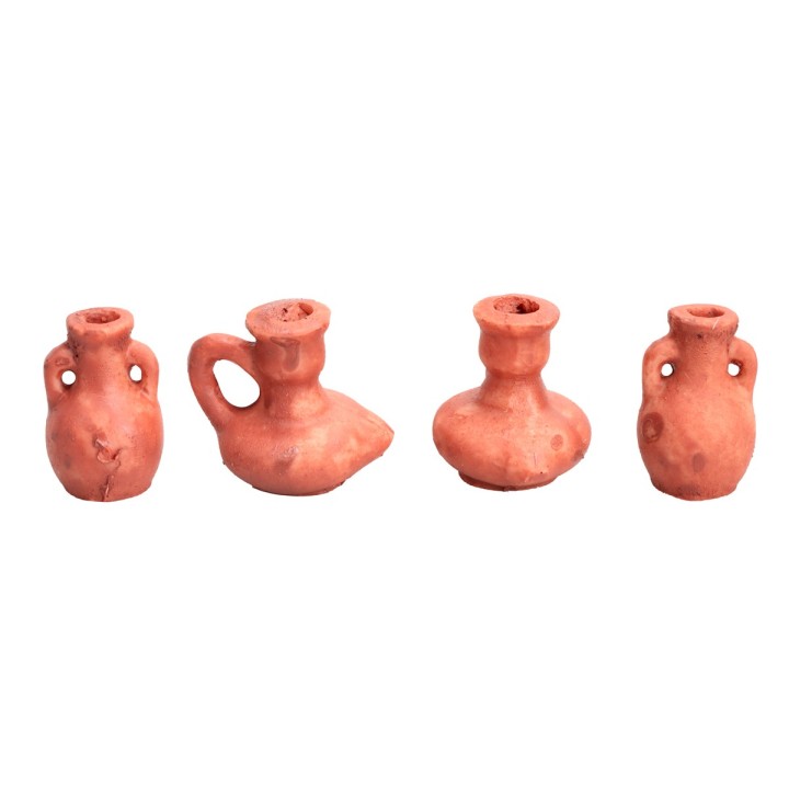 Set 4 anfore in terracotta cm 4