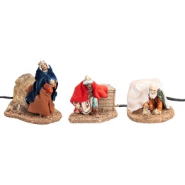 Set tres Reyes Magos en movimiento 13 cm