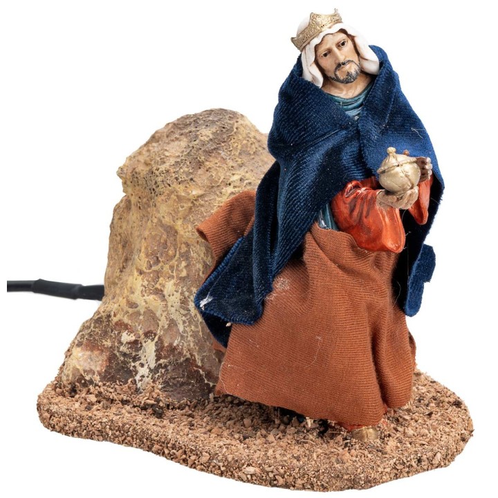 Set tres Reyes Magos en movimiento 13 cm