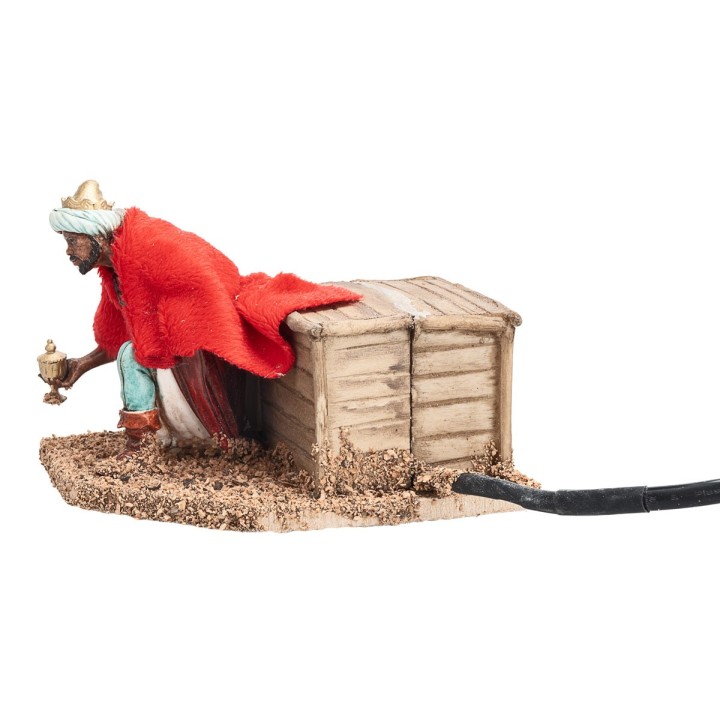 Set tres Reyes Magos en movimiento 13 cm