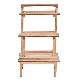 Banco espositivo in legno a più ripiani cm 10x7x18,3 h