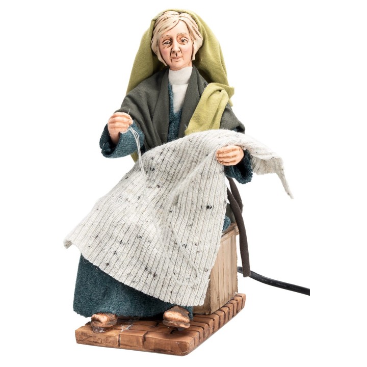 Woman in Arabic style sewing with double movement series 30 cm